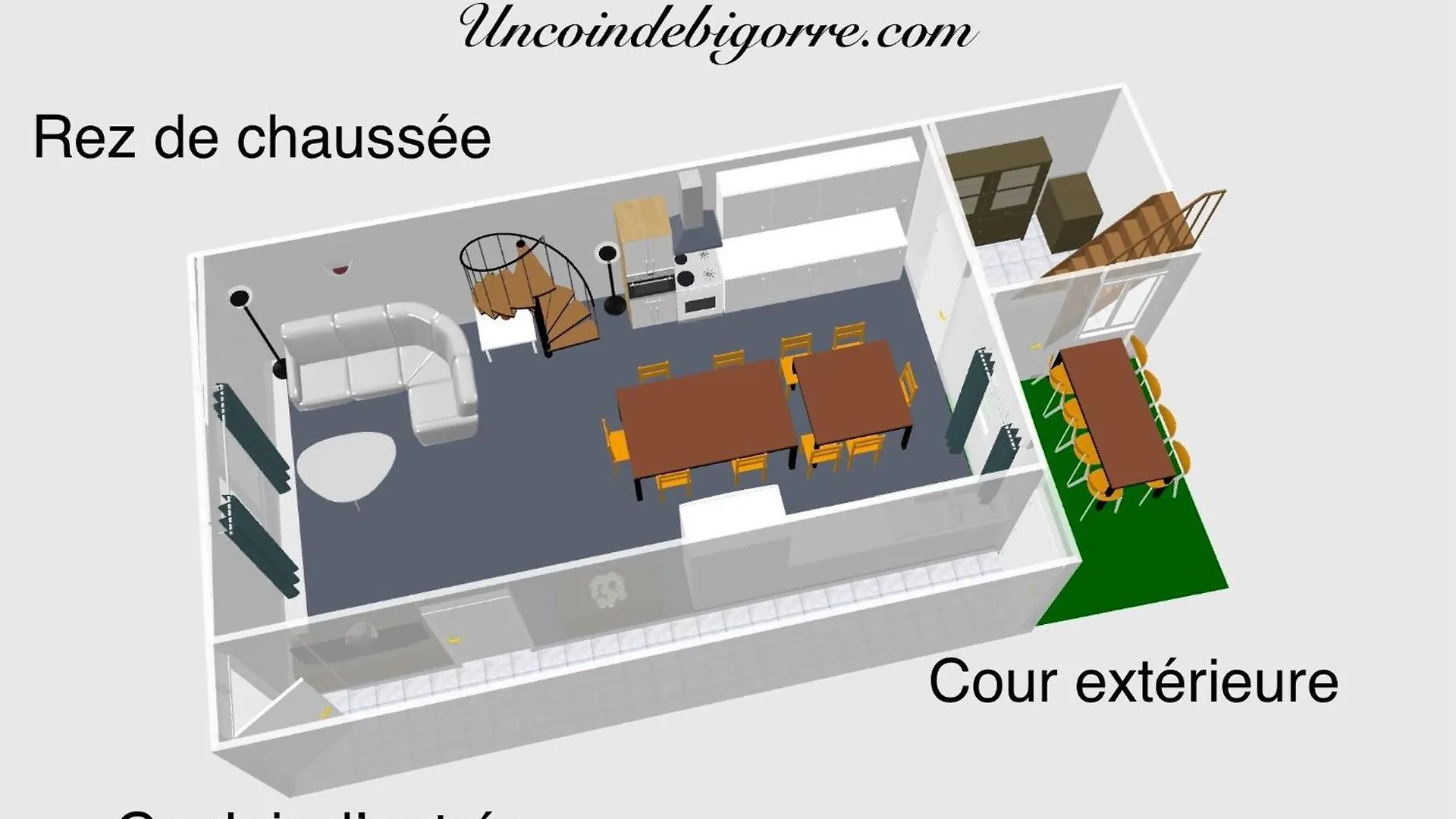 Hébergement de vacances Grande maison, 130m2, 10 personnes, tout confort Tournay